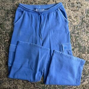 PINK Casual Blue Sweatpants with Pockets